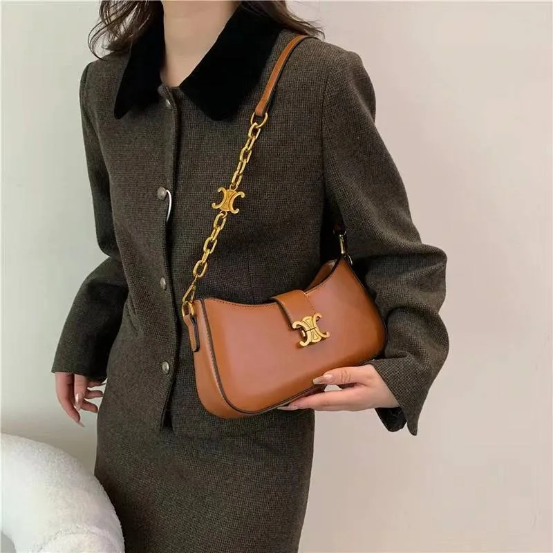 Celine Shoulder Bag In Camel