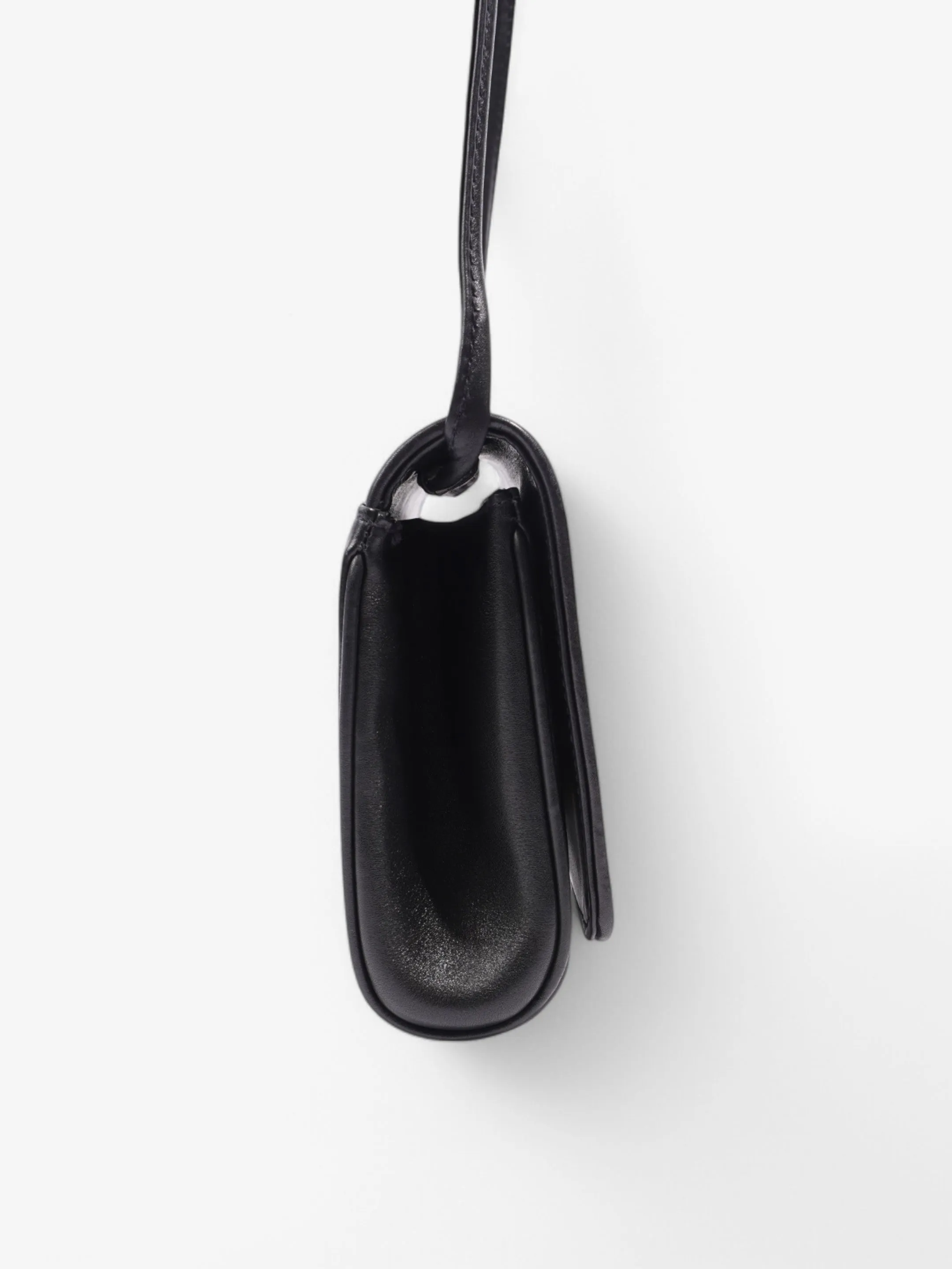 Celine Triomphe Cuir 2 Way Shoulder Bag Black Leather