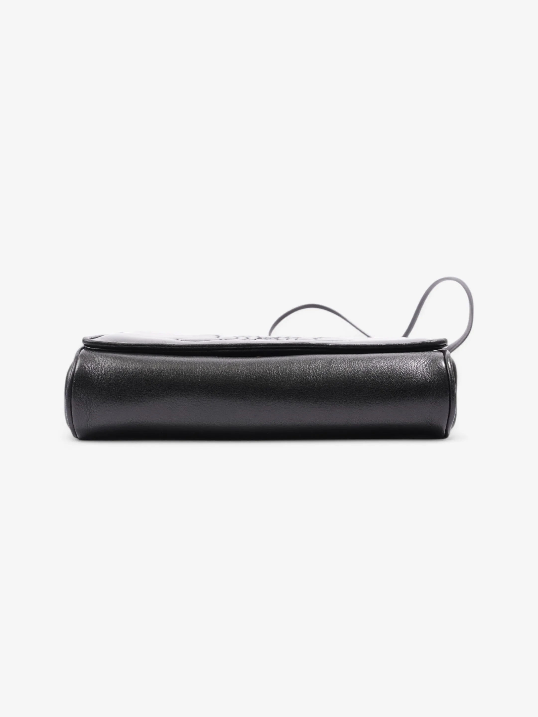 Celine Triomphe Cuir 2 Way Shoulder Bag Black Leather