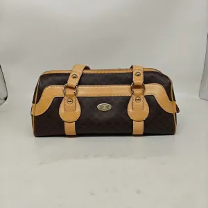 Celine Vintage Baguette Underarm Handbag Brown Leather Shoulder Bag