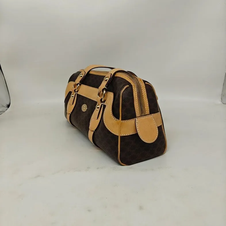 Celine Vintage Baguette Underarm Handbag Brown Leather Shoulder Bag