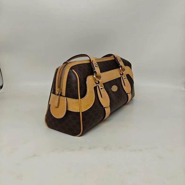 Celine Vintage Baguette Underarm Handbag Brown Leather Shoulder Bag