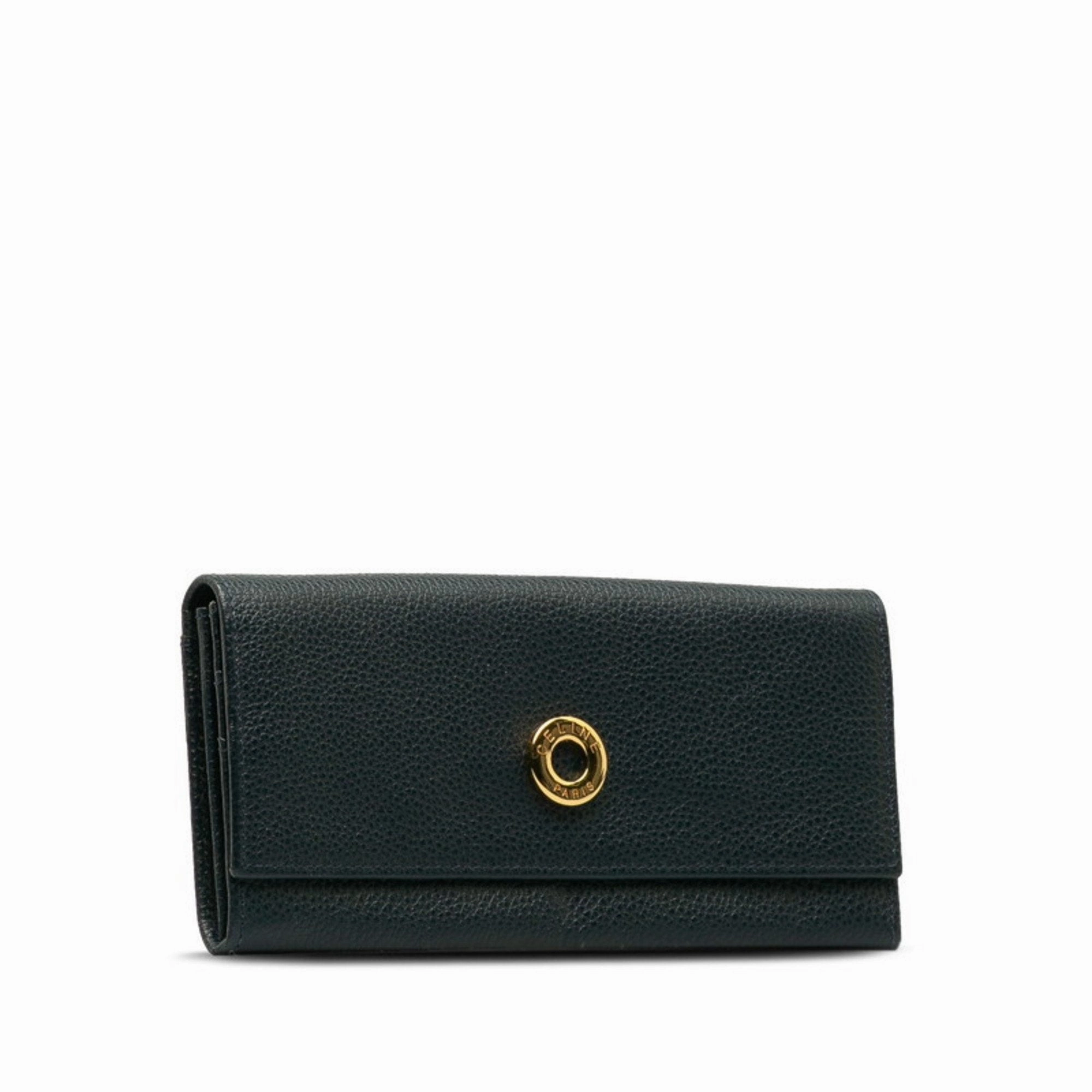 Celine Leather Long Wallet (Bi-Fold) (Pre-Owned)