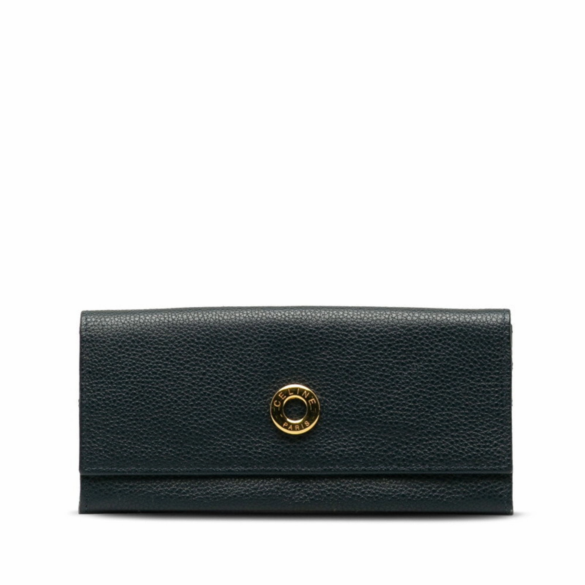 Celine Leather Long Wallet (Bi-Fold) (Pre-Owned)