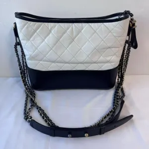 Chanel BCQ Quilted Black and White Shoulder Bag