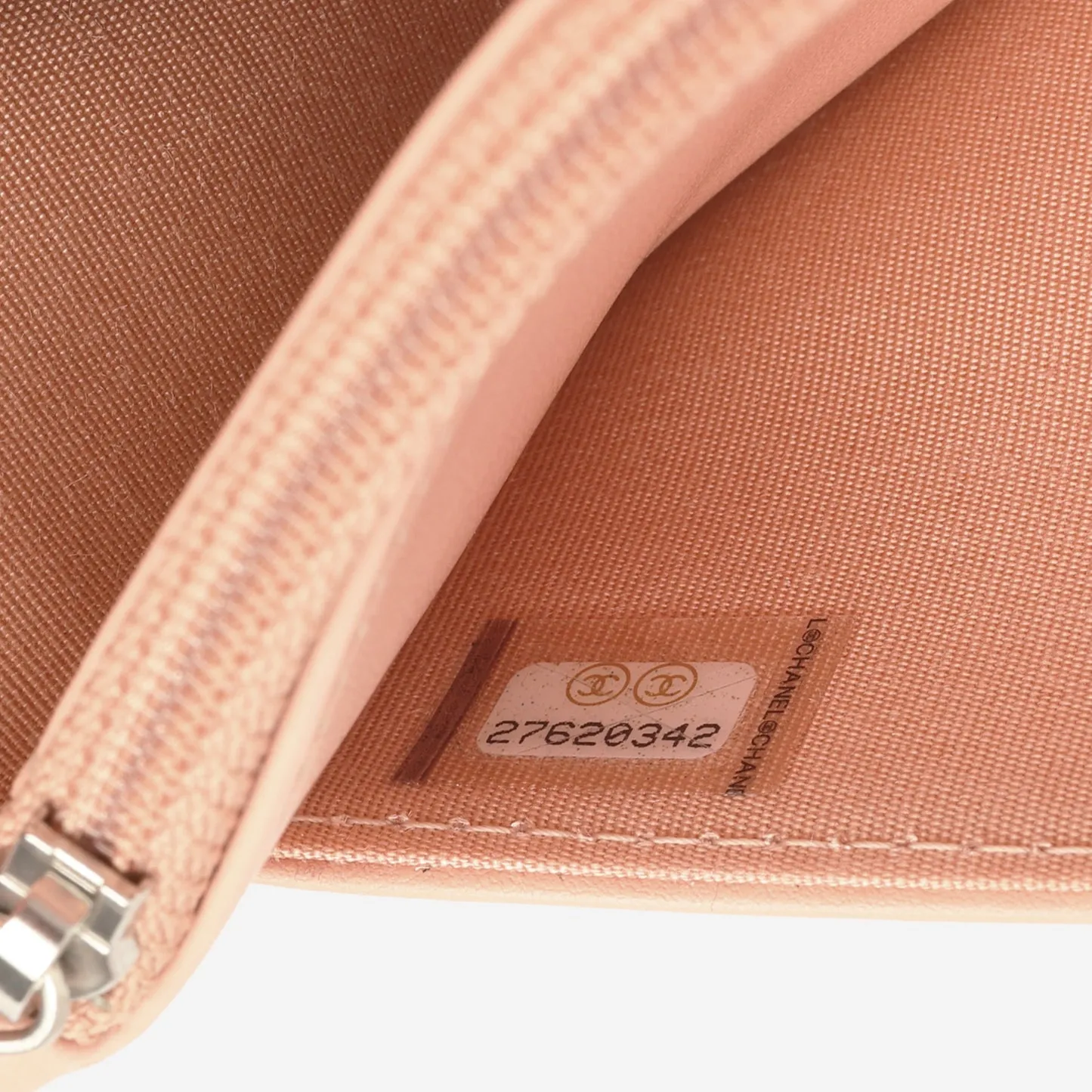 Chanel Camellia WOC Peach Lambskin SHW