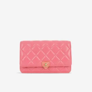Chanel Chanel - Coco Heart WOC - Pink Lambskin AGHW - Pre-Loved