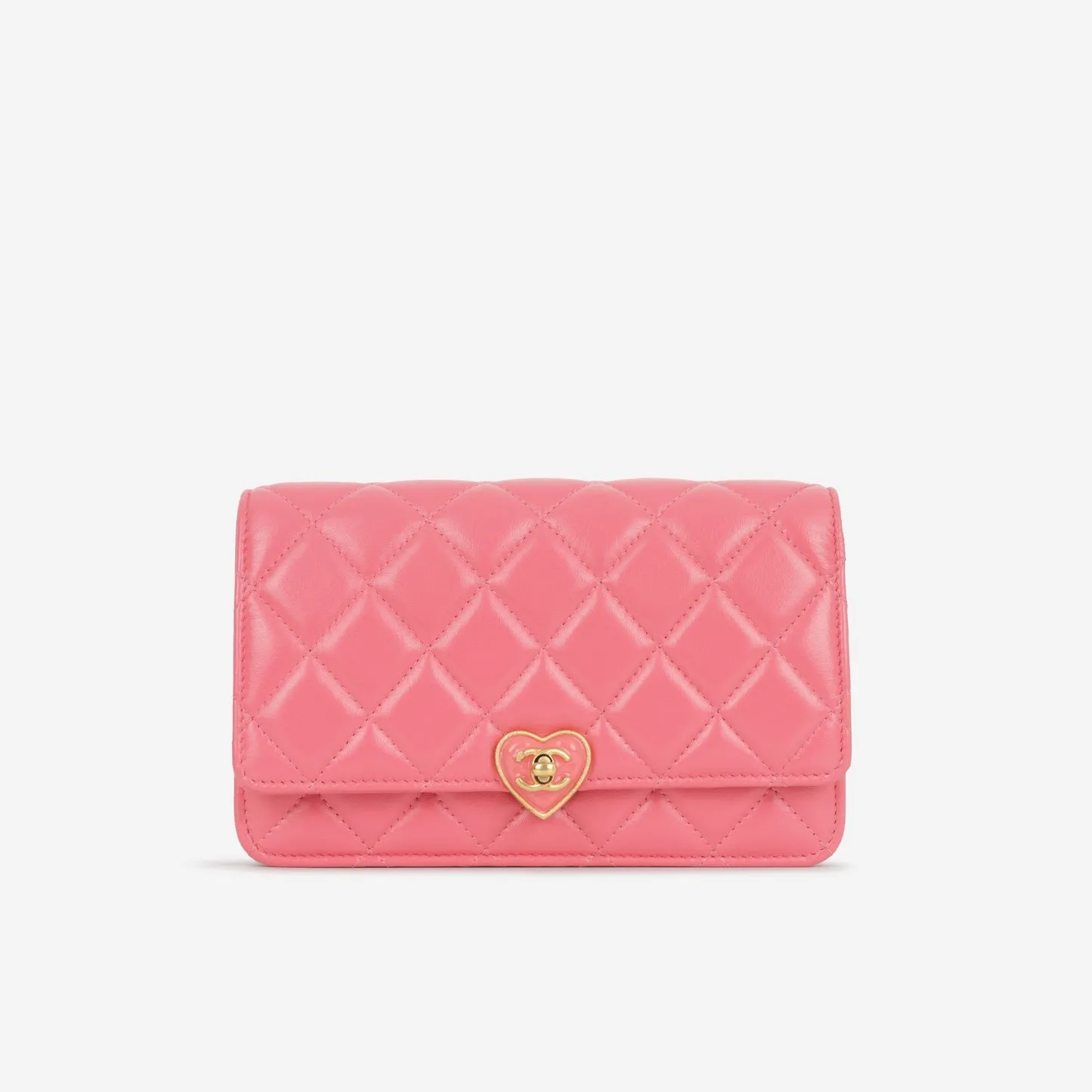 Chanel Chanel - Coco Heart WOC - Pink Lambskin AGHW - Pre-Loved