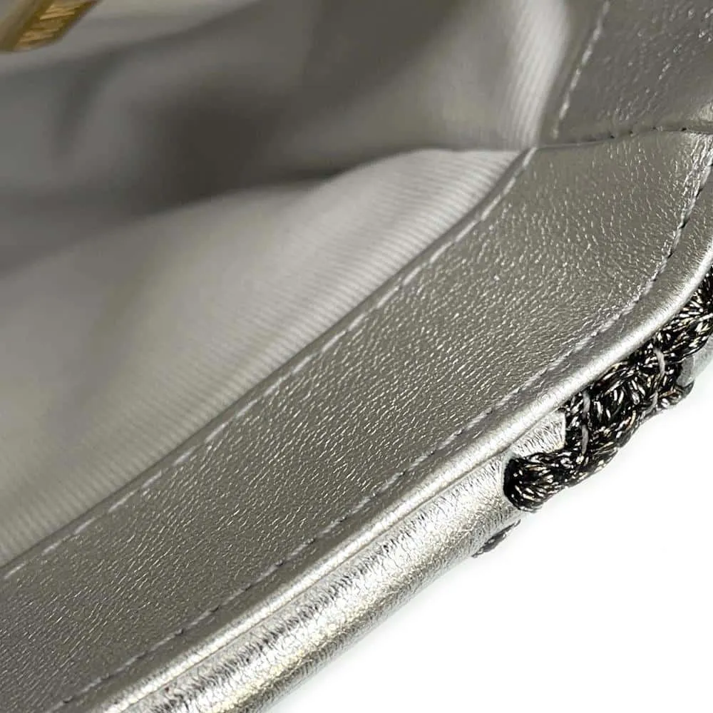 CHANEL CHANEL19 ChainShoulder Bag SilverAS1160 Calf Leather