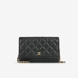 Chanel - Classic Wallet On Chain - Black Caviar GHW - Pre-Loved - 2019