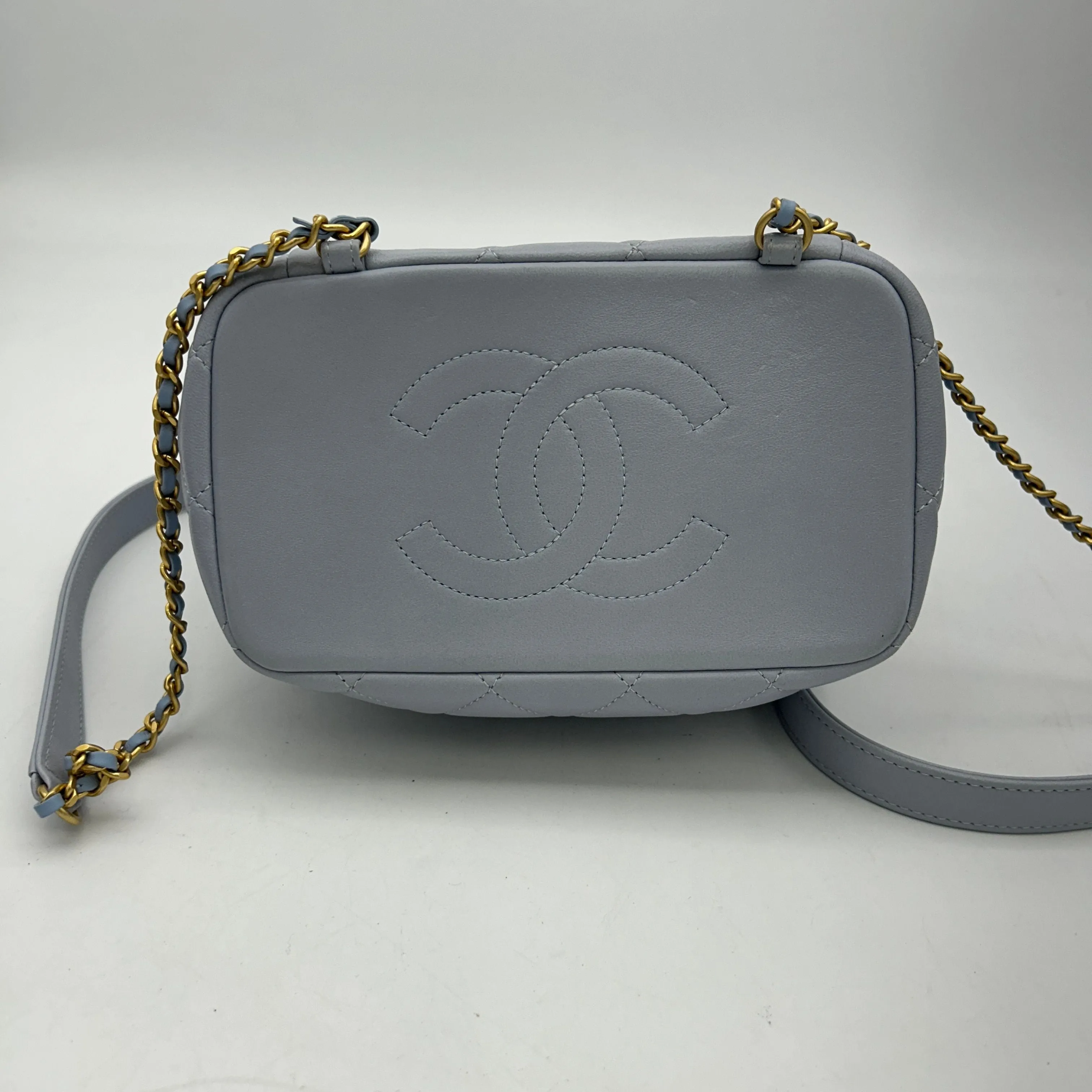 Chanel Duma Leather Grey Backpack CNbwz7436