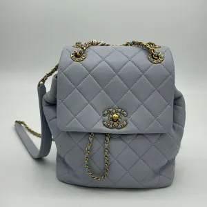 Chanel Duma Leather Grey Backpack CNbwz7436