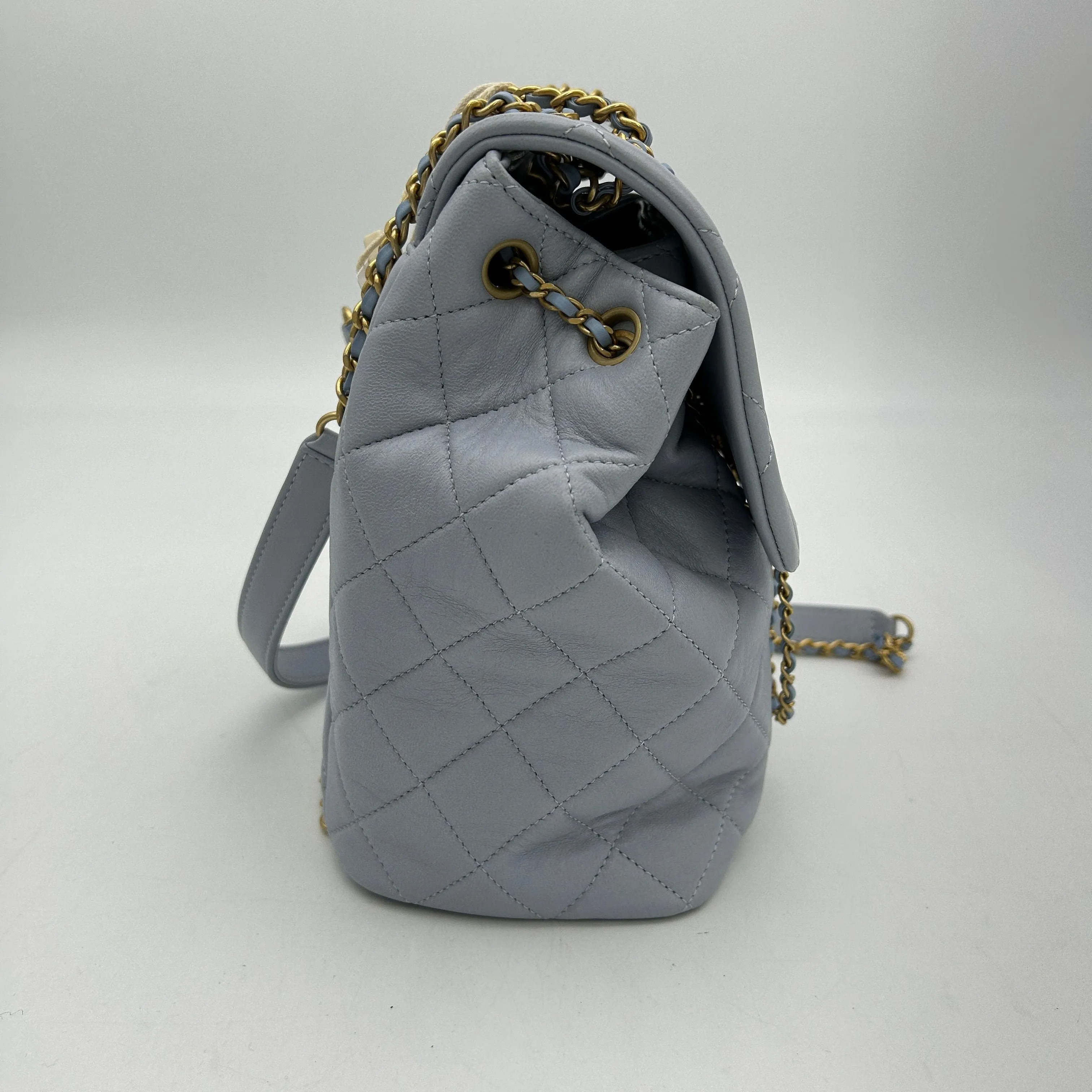Chanel Duma Leather Grey Backpack CNbwz7436