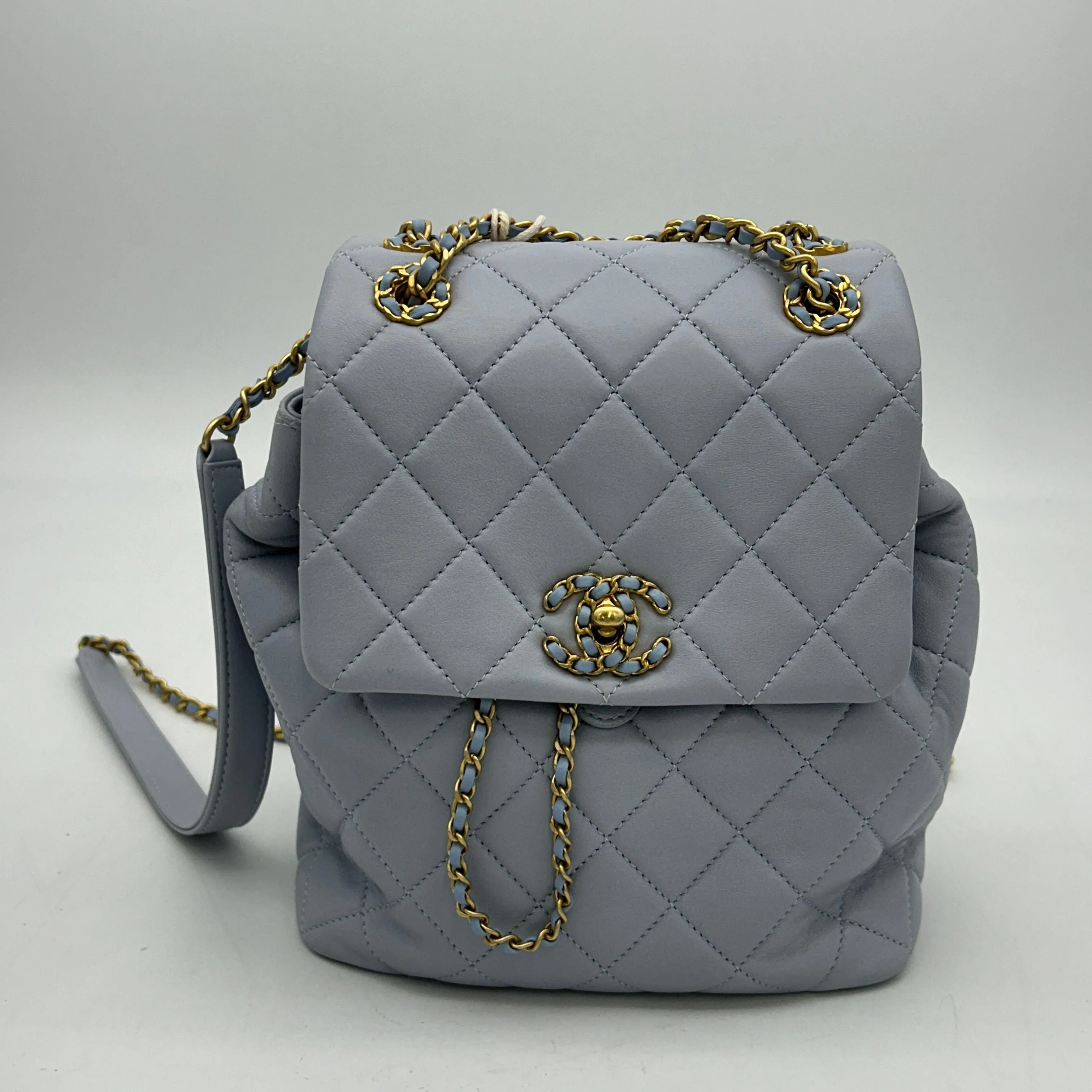 Chanel Duma Leather Grey Backpack CNbwz7436