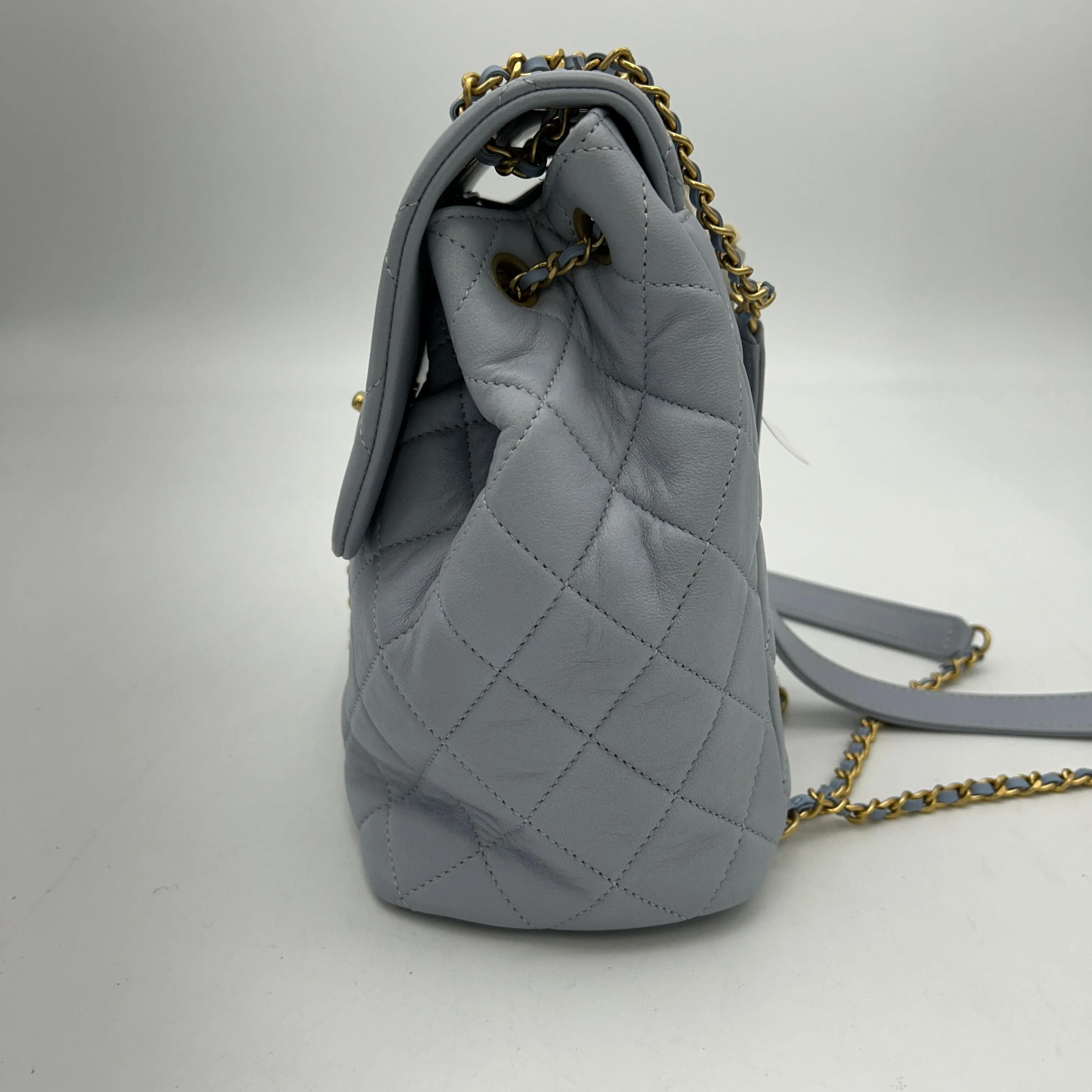 Chanel Duma Leather Grey Backpack CNbwz7436