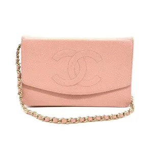 Chanel Grained Calfskin Chain/Shoulder Wallet (Pre-Owned)