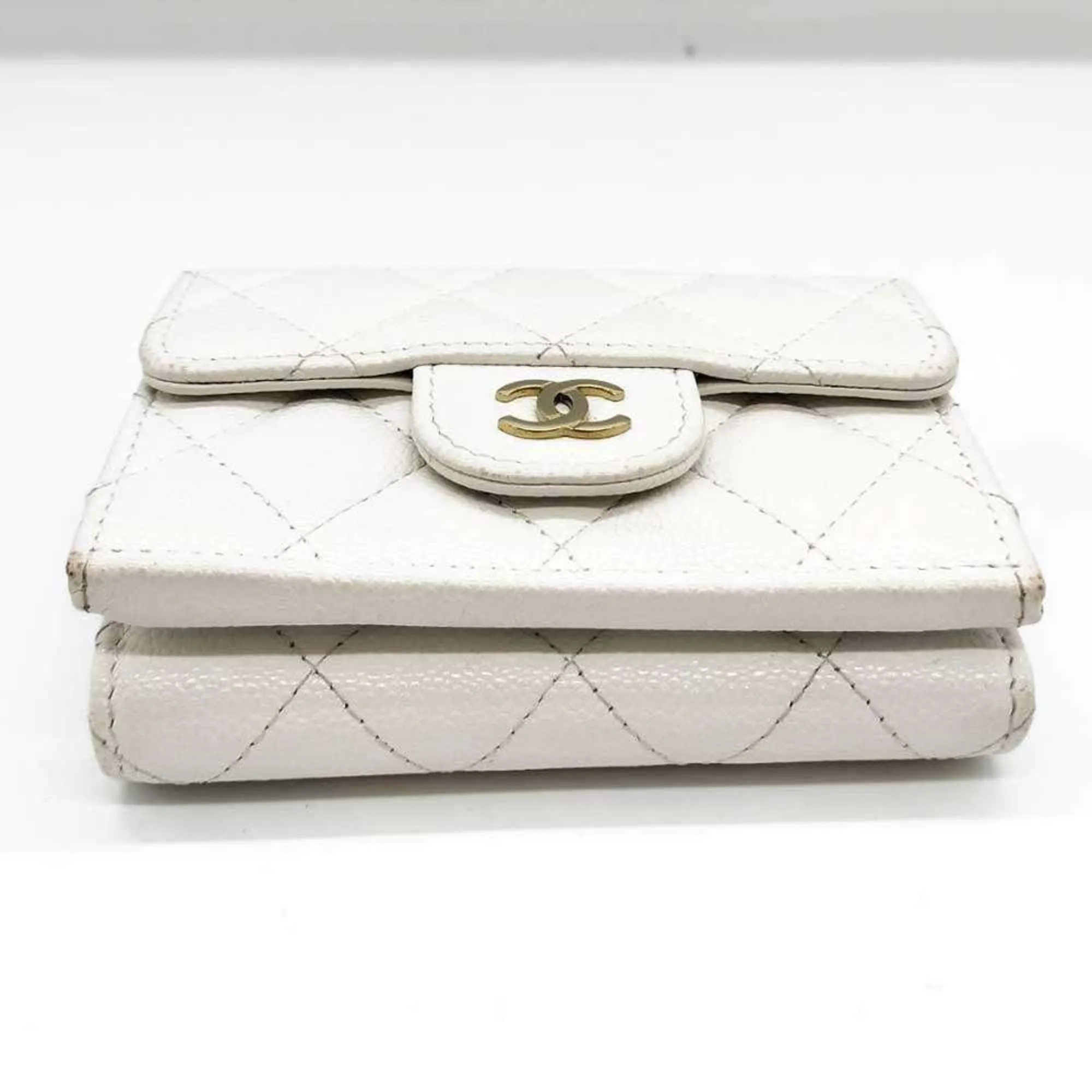 Chanel Grained Calfskin Wallet (Tri-Fold) (Pre-Owned)