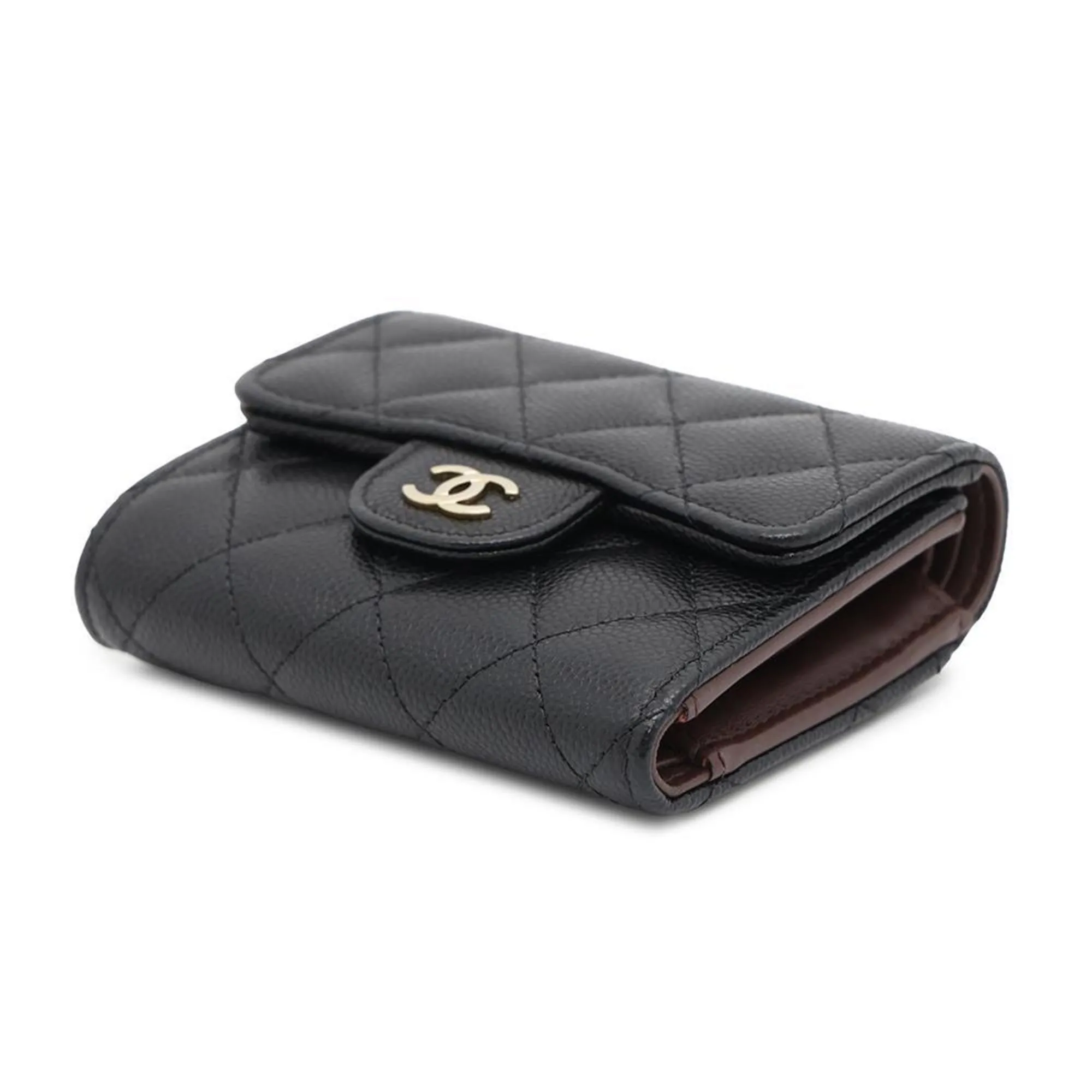 Chanel Grained Calfskin Wallet (Tri-Fold) (Pre-Owned)