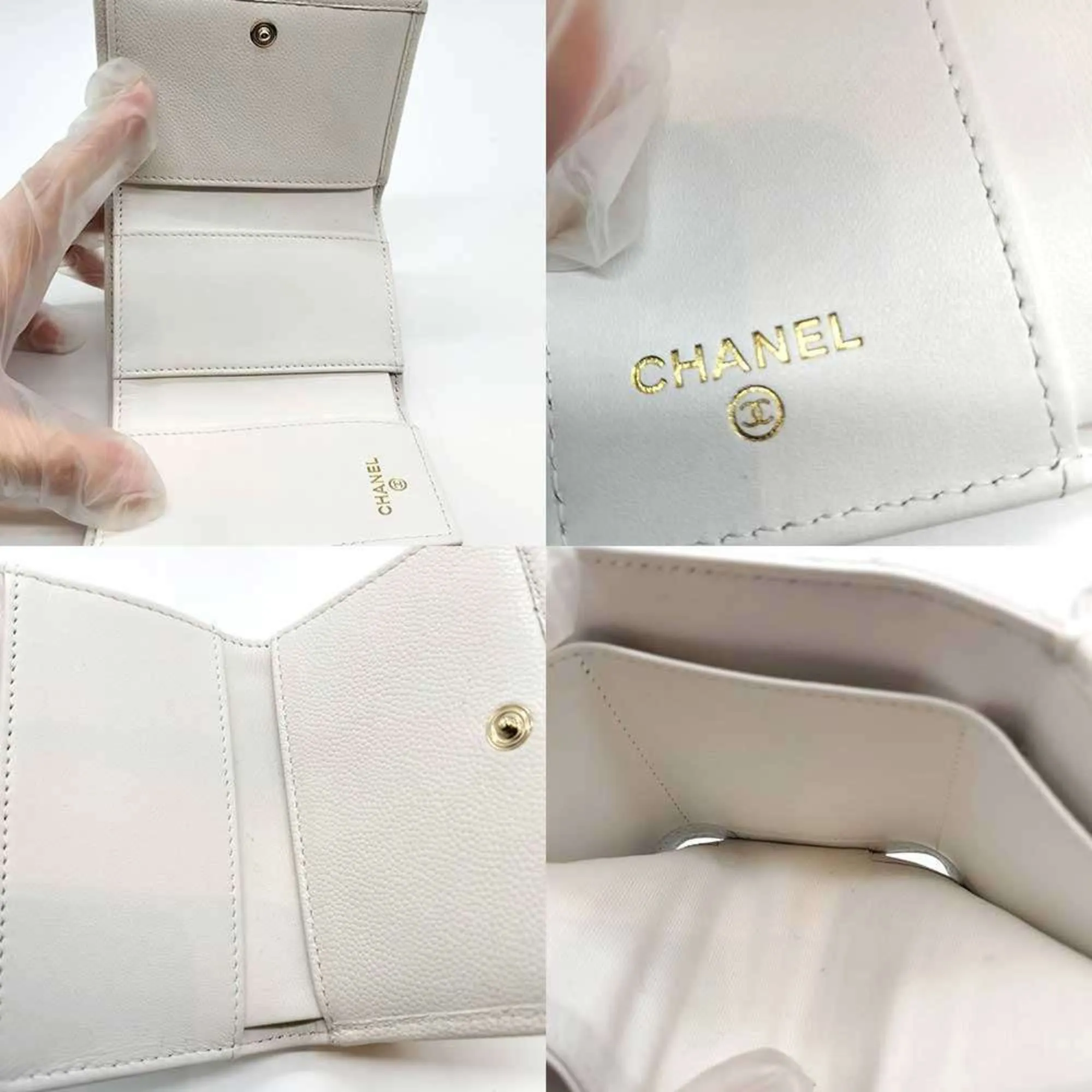Chanel Grained Calfskin Wallet (Tri-Fold) (Pre-Owned)