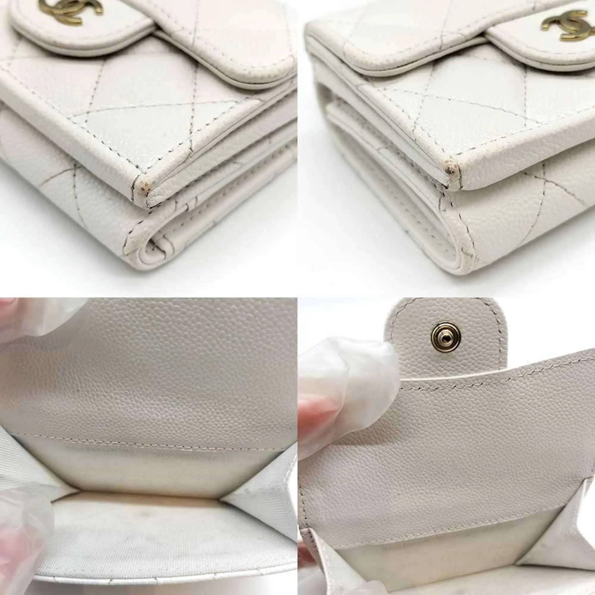 Chanel Grained Calfskin Wallet (Tri-Fold) (Pre-Owned)