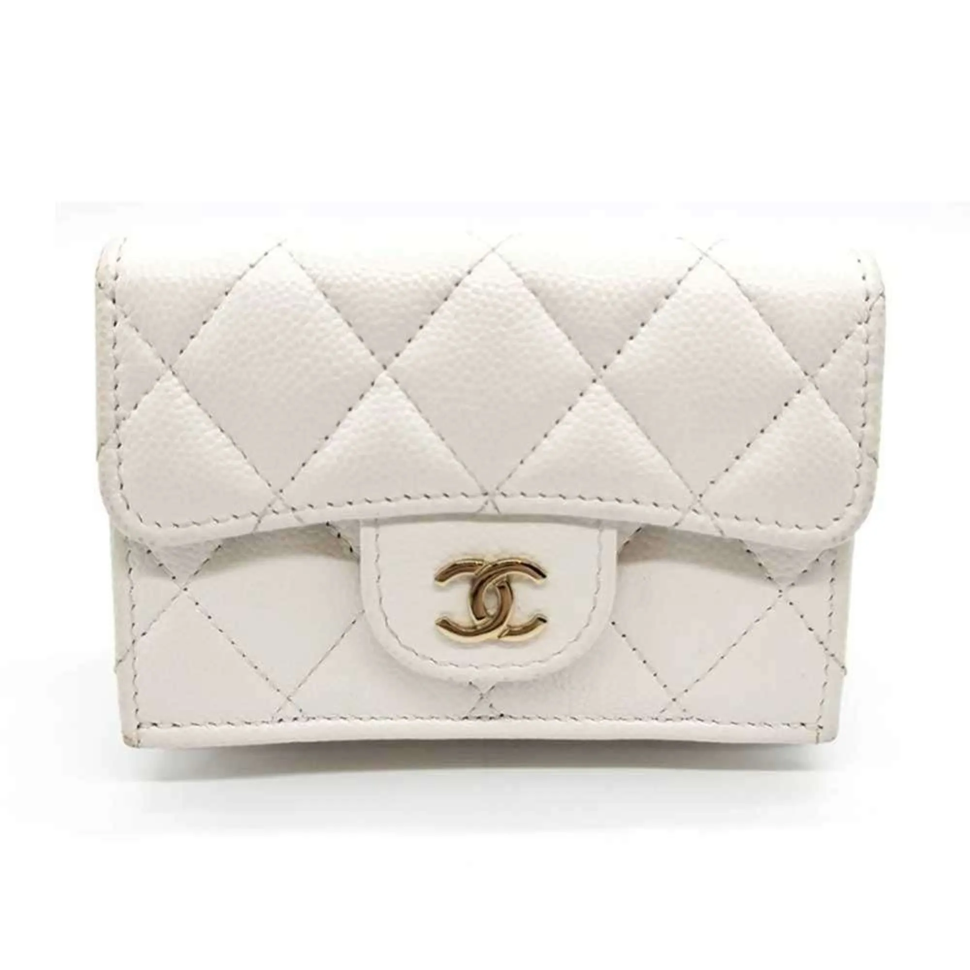 Chanel Grained Calfskin Wallet (Tri-Fold) (Pre-Owned)