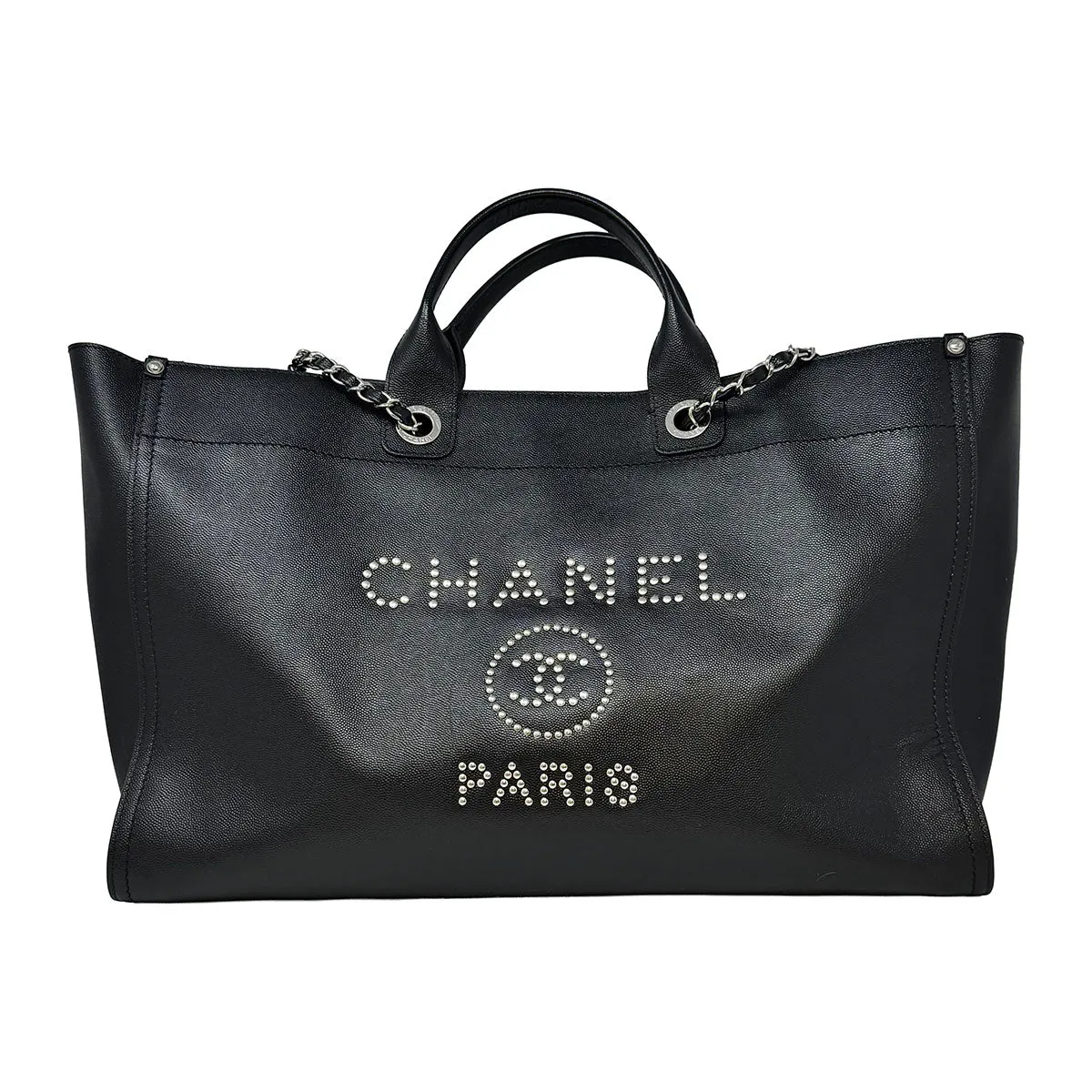 Chanel Large Studded Deauville Tote