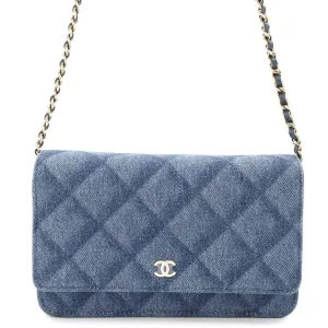 Chanel  Leather Chain/Shoulder Wallet (Pre-Owned)