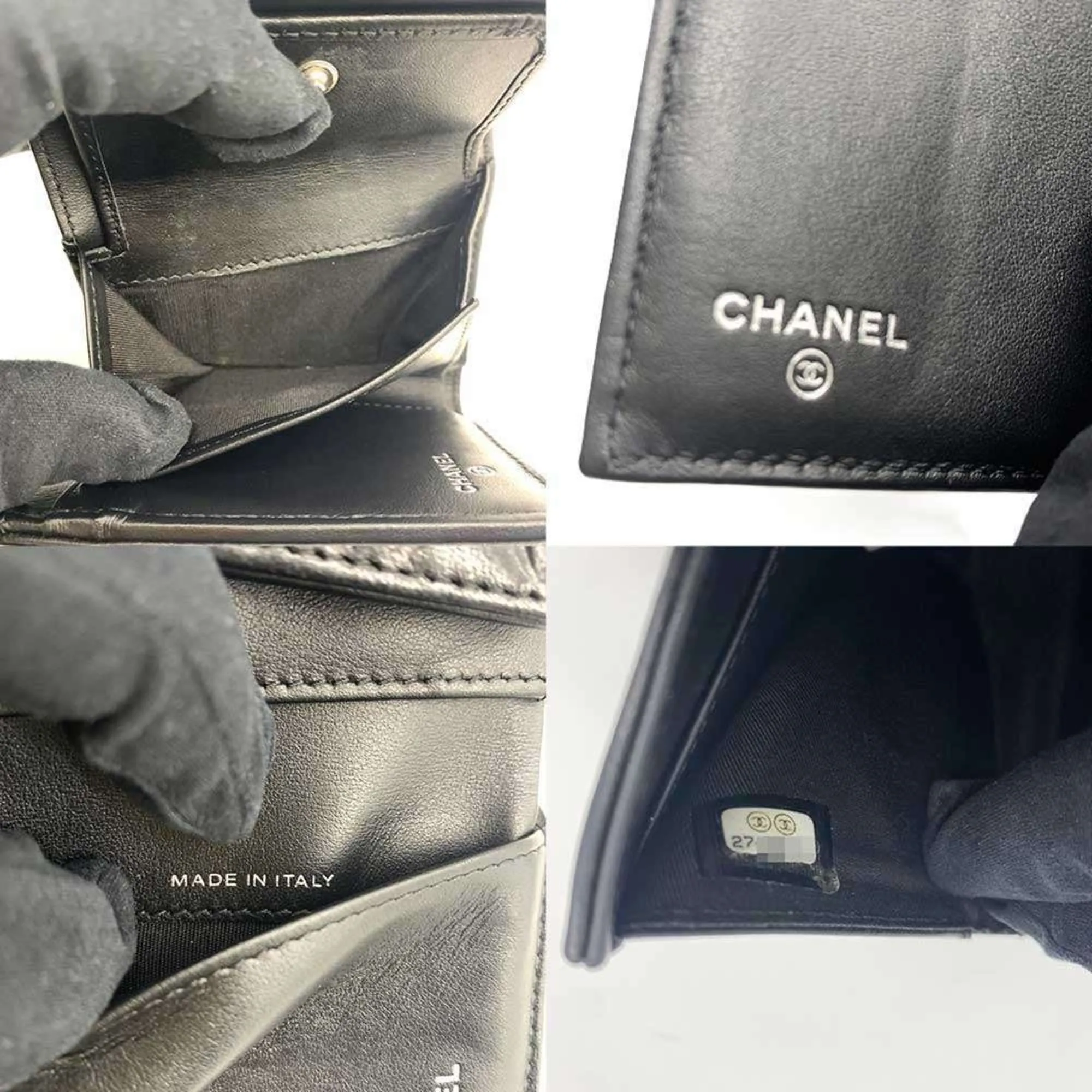 Chanel Leather Wallet (Tri-Fold) (Pre-Owned)