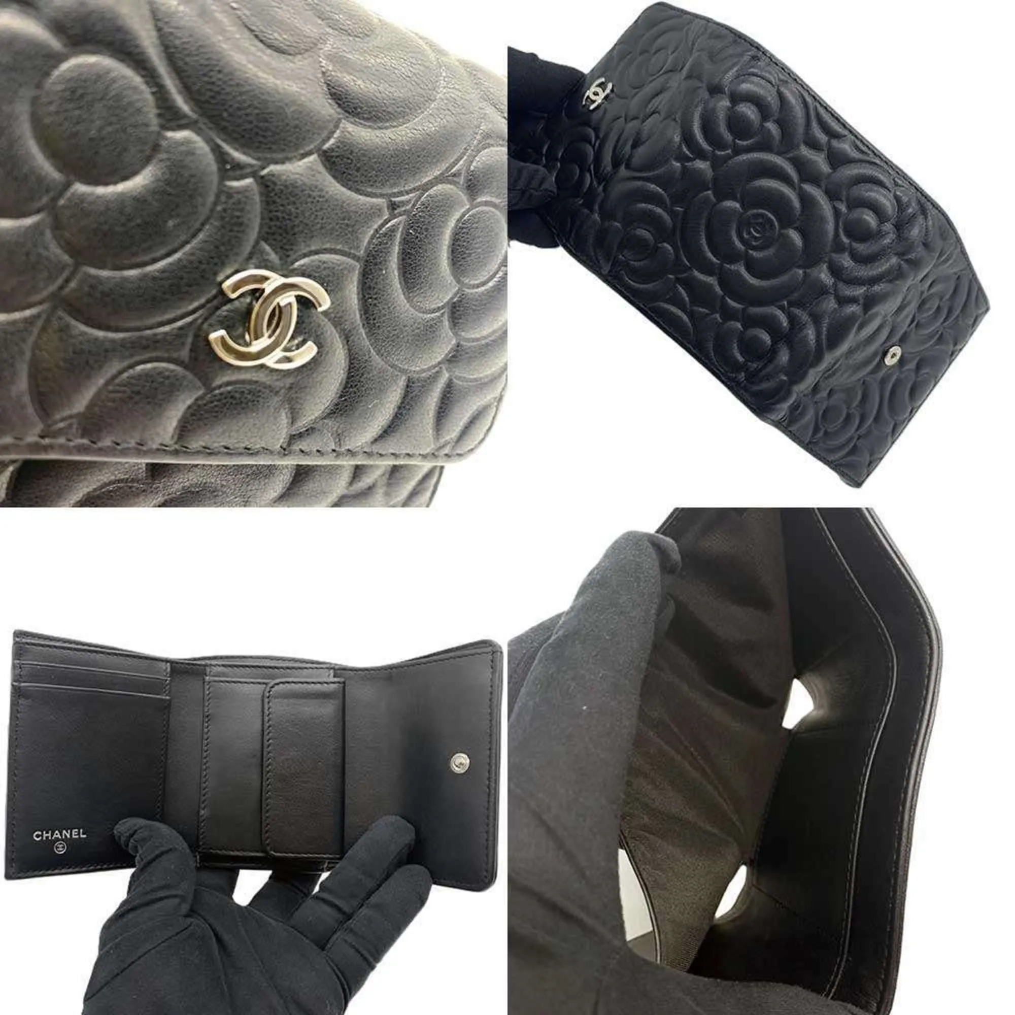 Chanel Leather Wallet (Tri-Fold) (Pre-Owned)