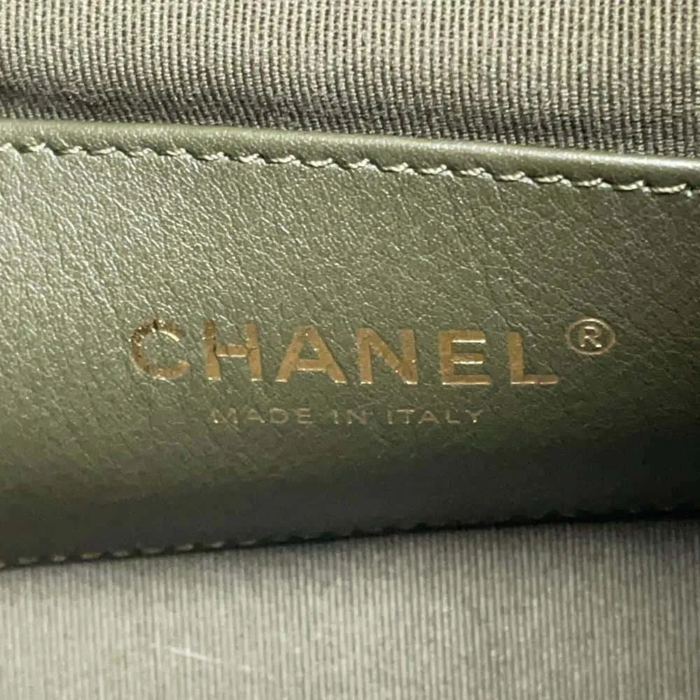CHANEL Matelasse Backpack KhakiAS4342 Lambskin