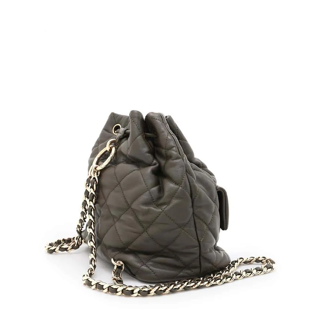 CHANEL Matelasse Backpack KhakiAS4342 Lambskin