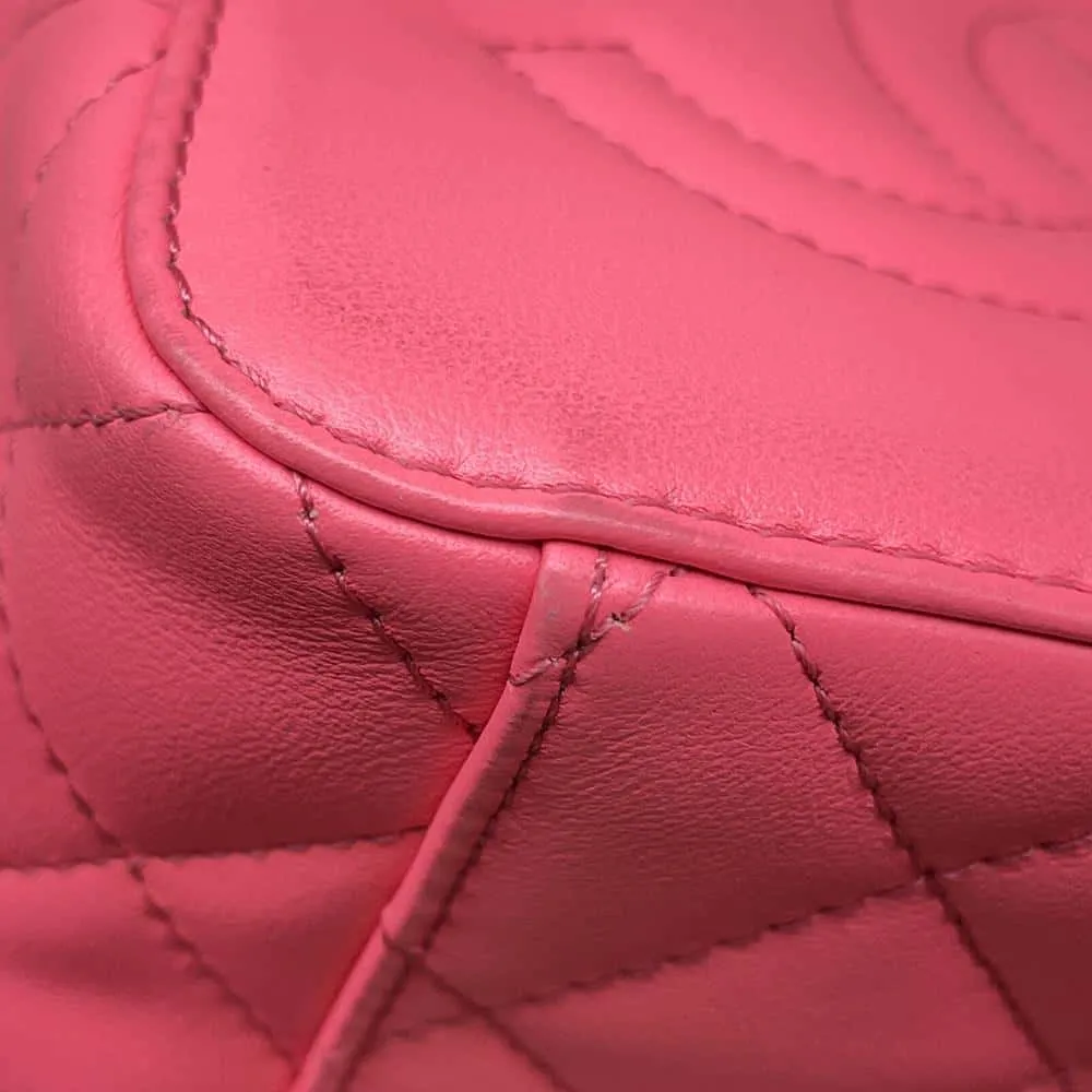 CHANEL Matelasse Vanity ChainShoulder Bag Pink Lambskin