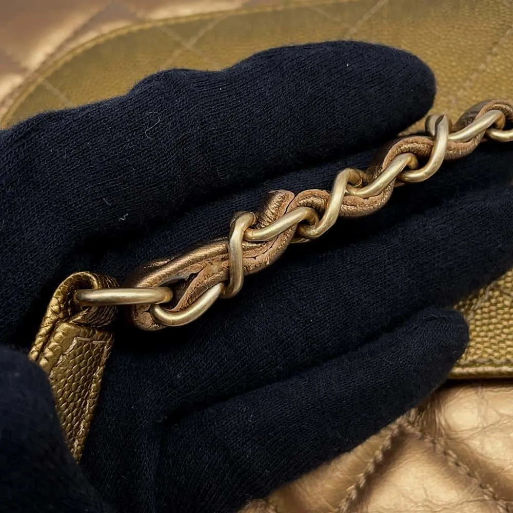 CHANEL MatelasseChainShoulder GoldAS0784 Leather