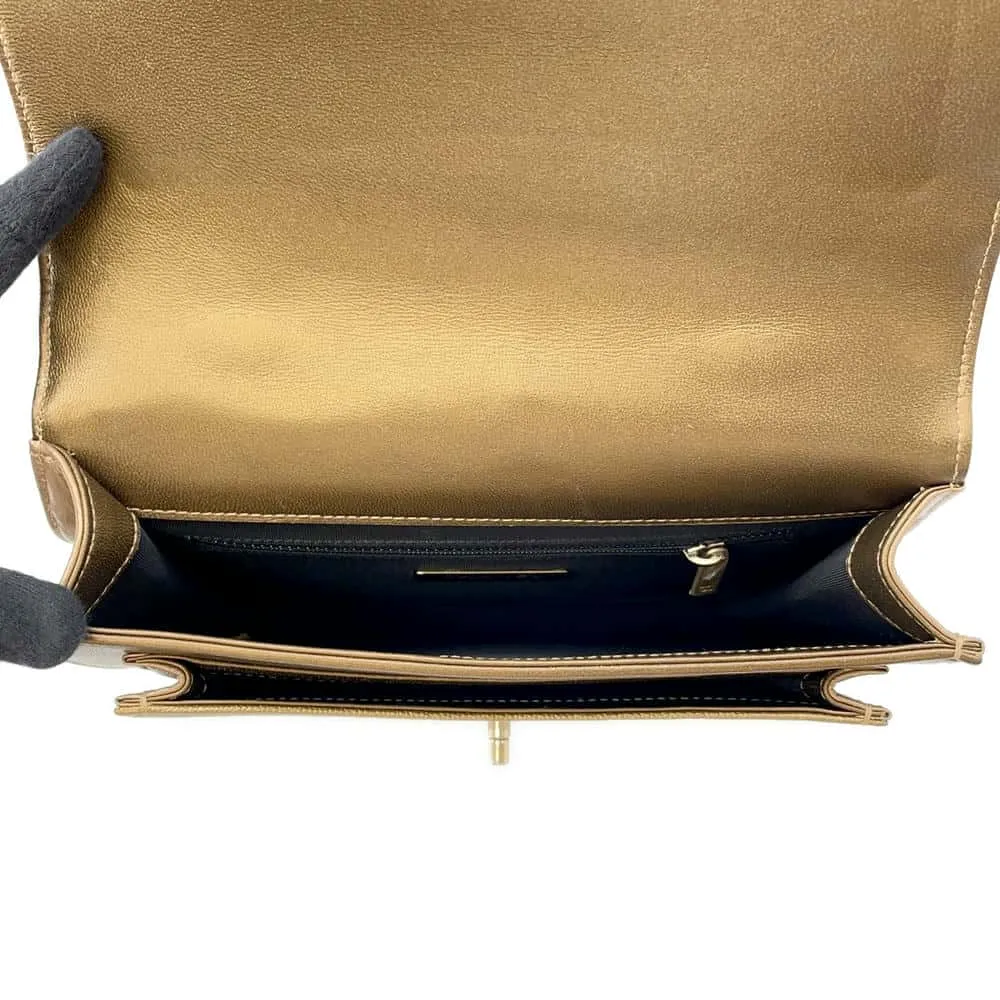 CHANEL MatelasseChainShoulder GoldAS0784 Leather