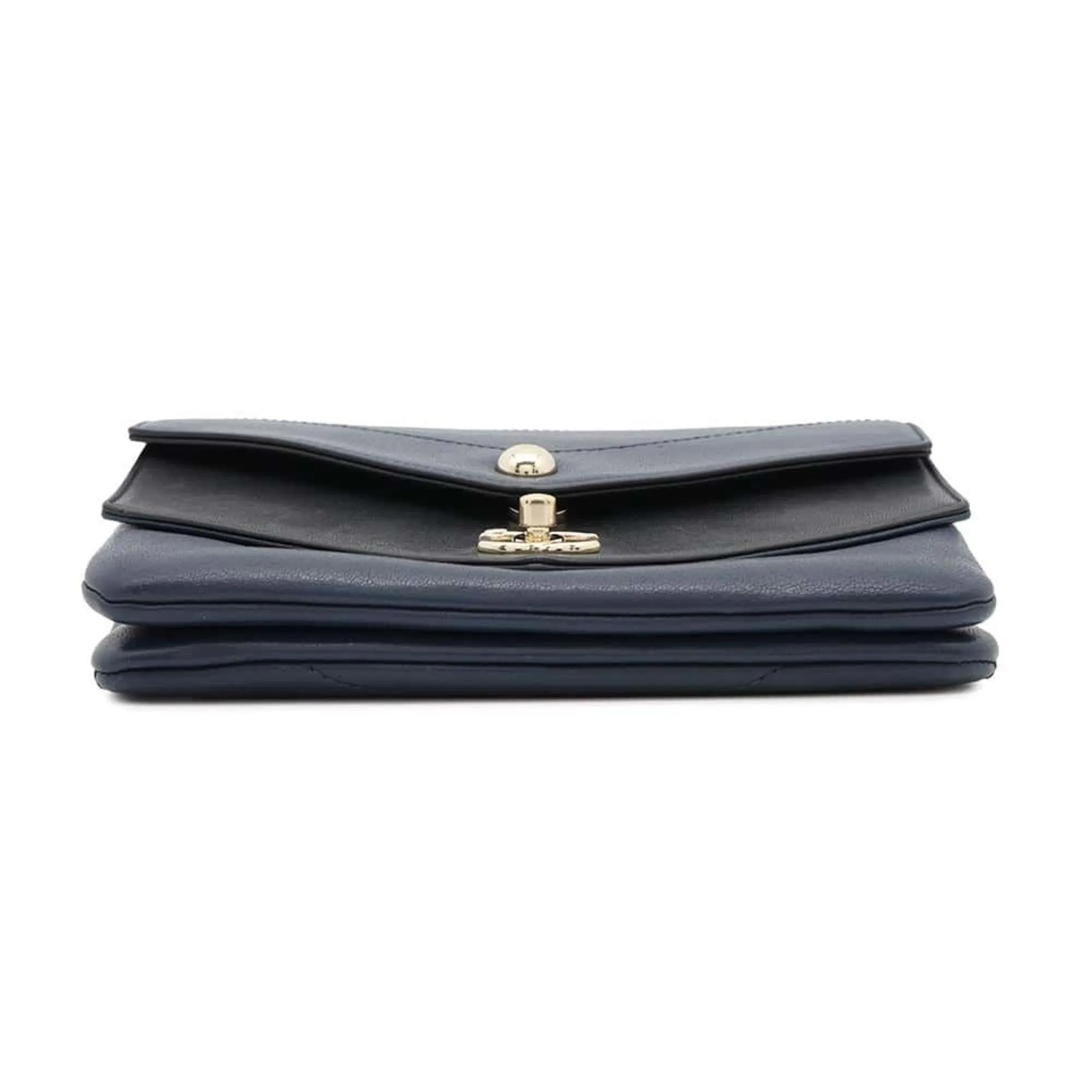Chanel Navy Leather Fanny Pack Pouch (Pre-Owned)