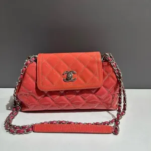 Chanel Preloved BCQ Quilted Red Leather Shoulder Bag