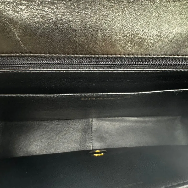 Chanel Quilted Black Leather Shoulder Bag Medium