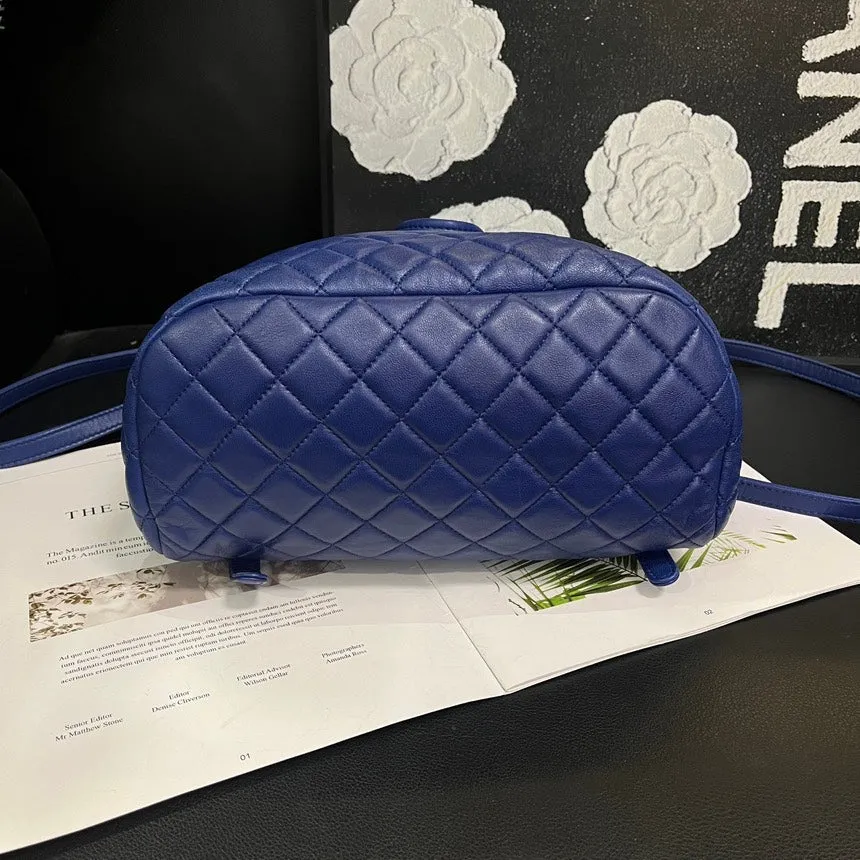 Chanel Salzburg Blue Silver Backpack