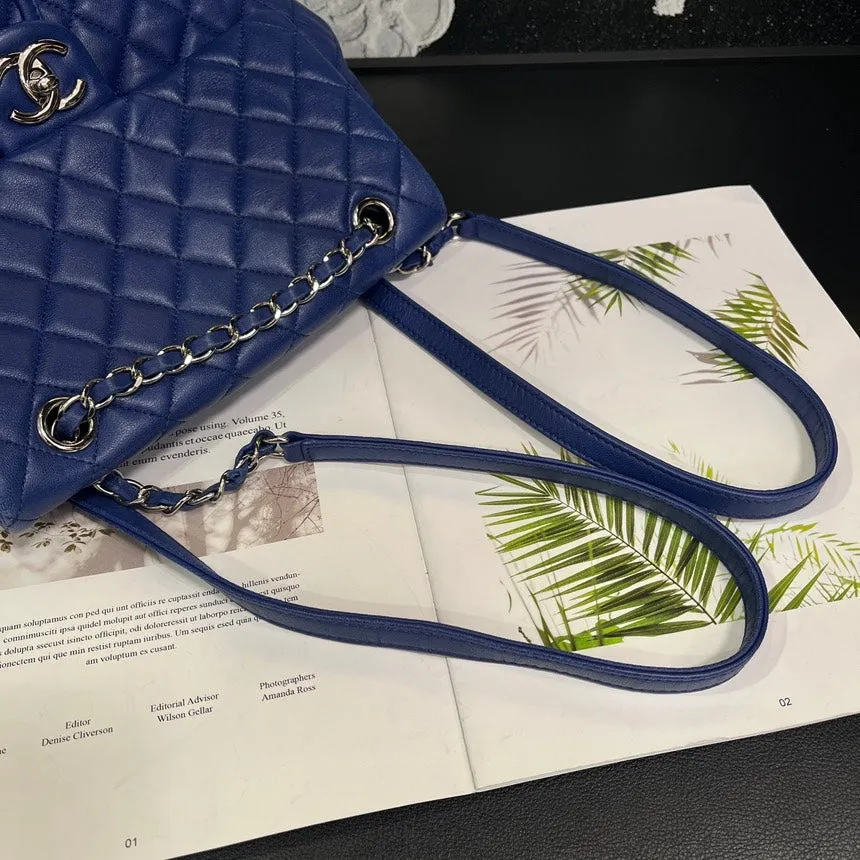 Chanel Salzburg Blue Silver Backpack
