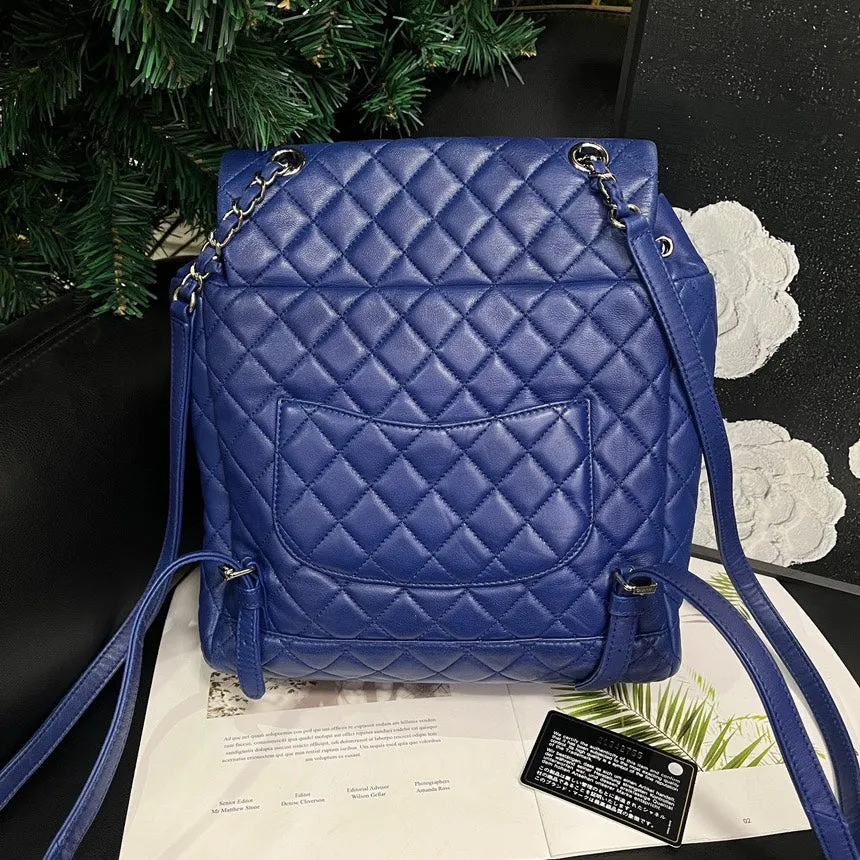 Chanel Salzburg Blue Silver Backpack