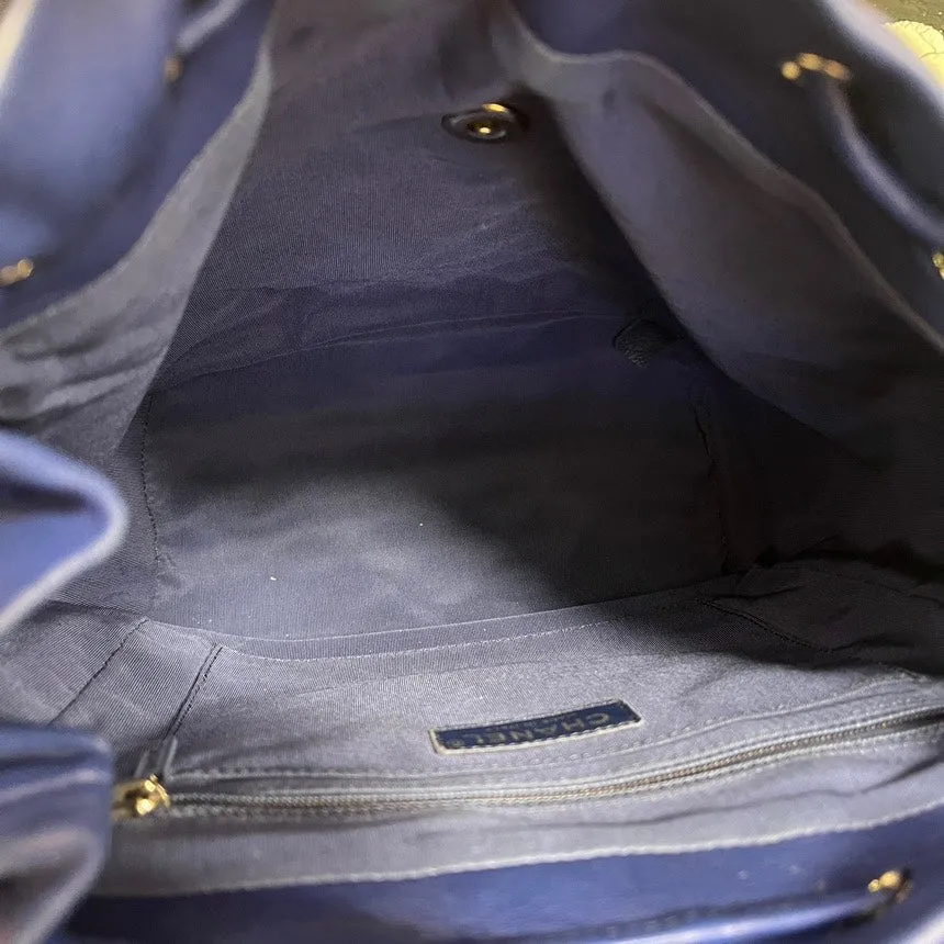 Chanel Salzburg Blue Silver Backpack