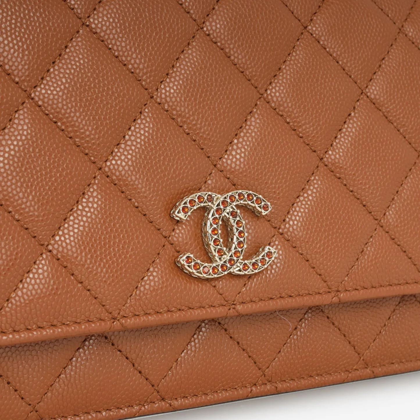 Chanel - Seasonal Strass WOC - Caramel Caviar GHW - Pre-Loved