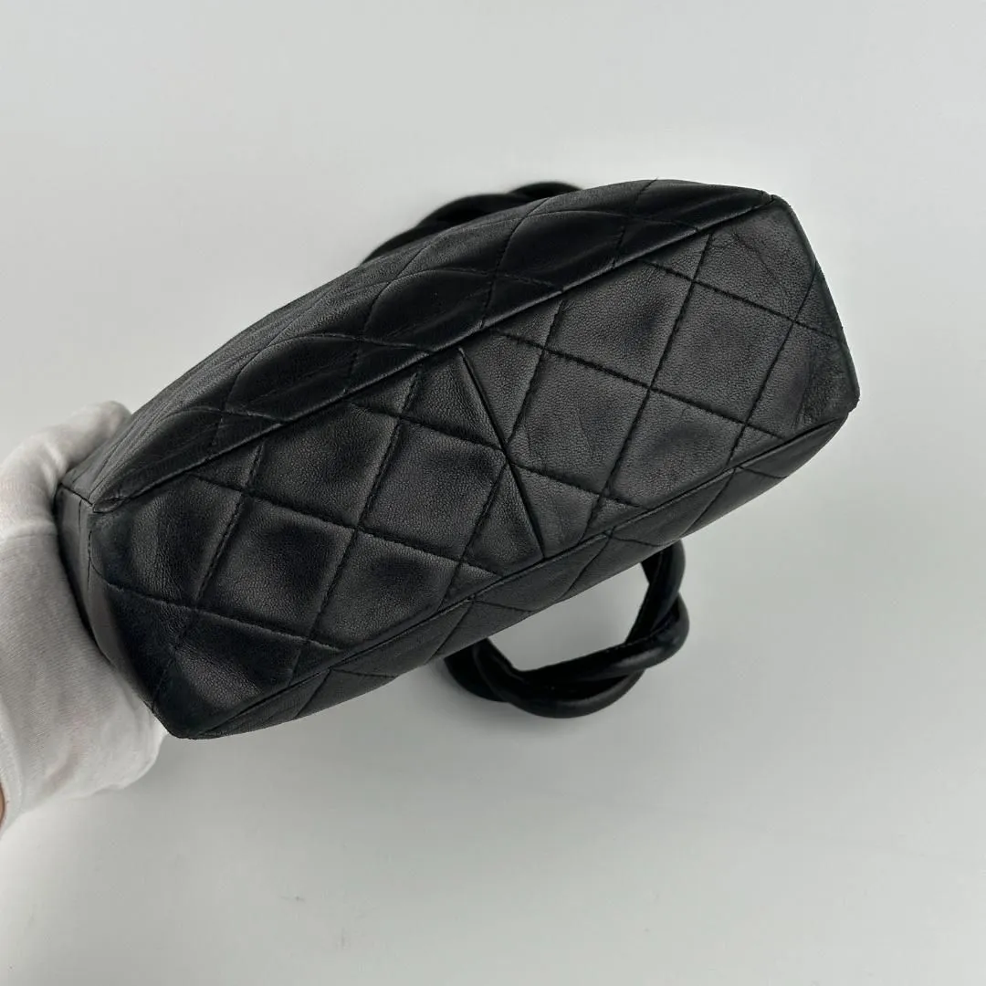 Chanel Vintage Twisted CC Camera Shoulder Bag Quilted Lambskin Small Black MR02042025360942
