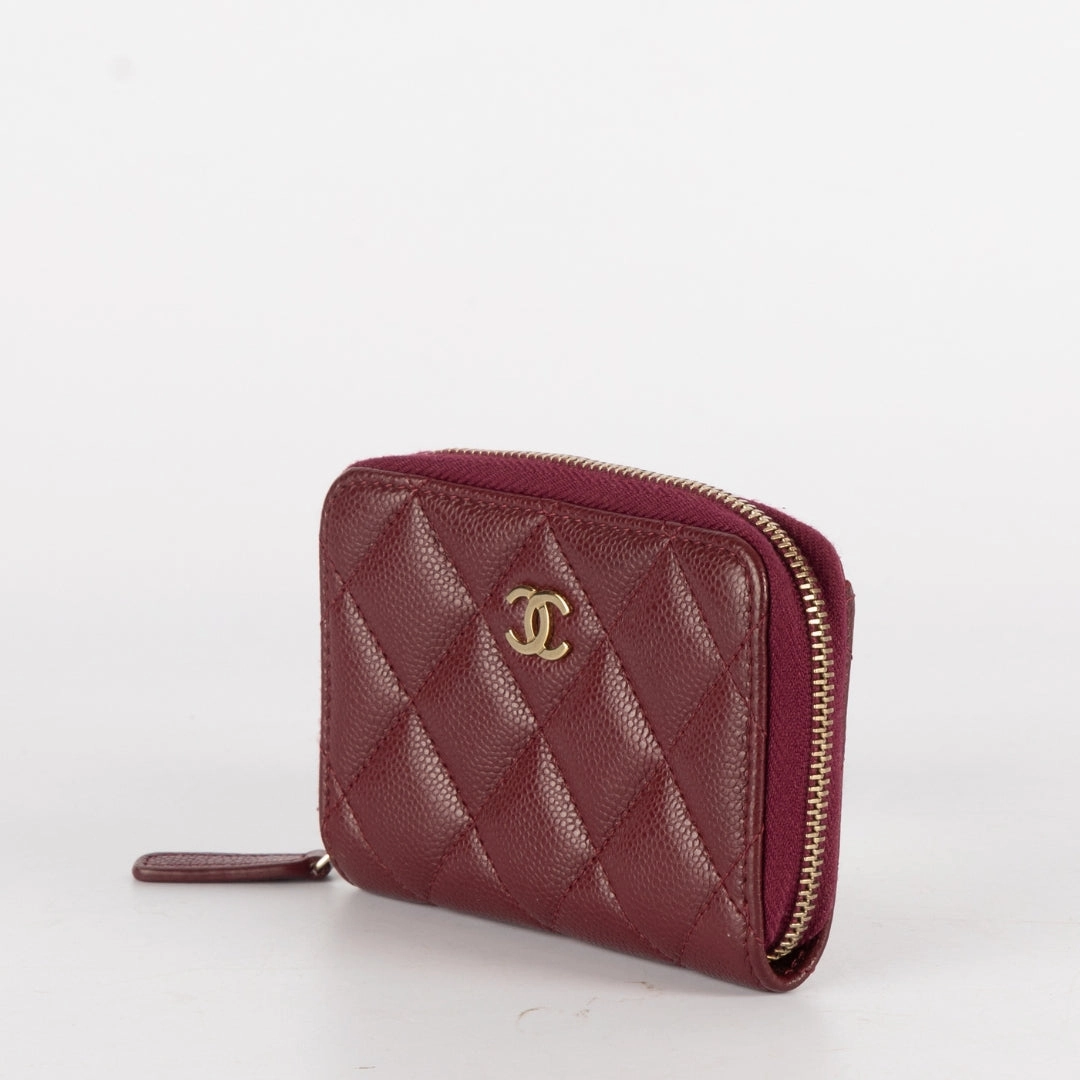 Chanel Burgundy Caviar Leather Wallet