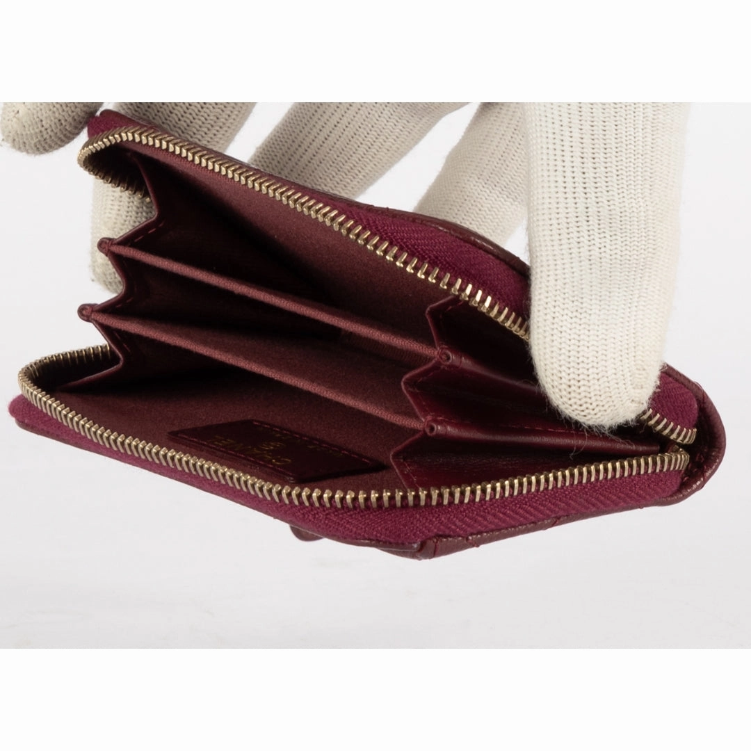 Chanel Burgundy Caviar Leather Wallet