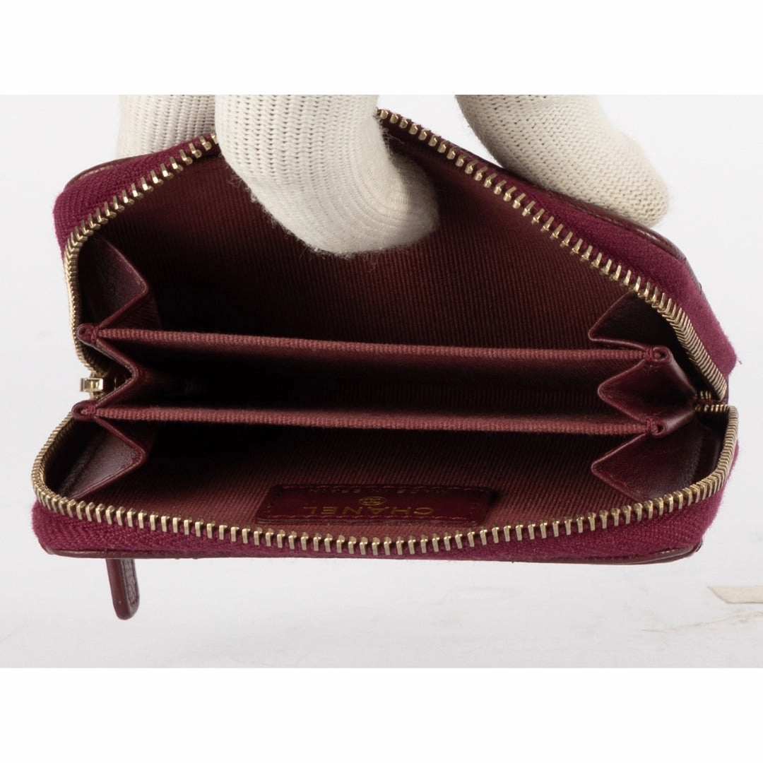 Chanel Burgundy Caviar Leather Wallet