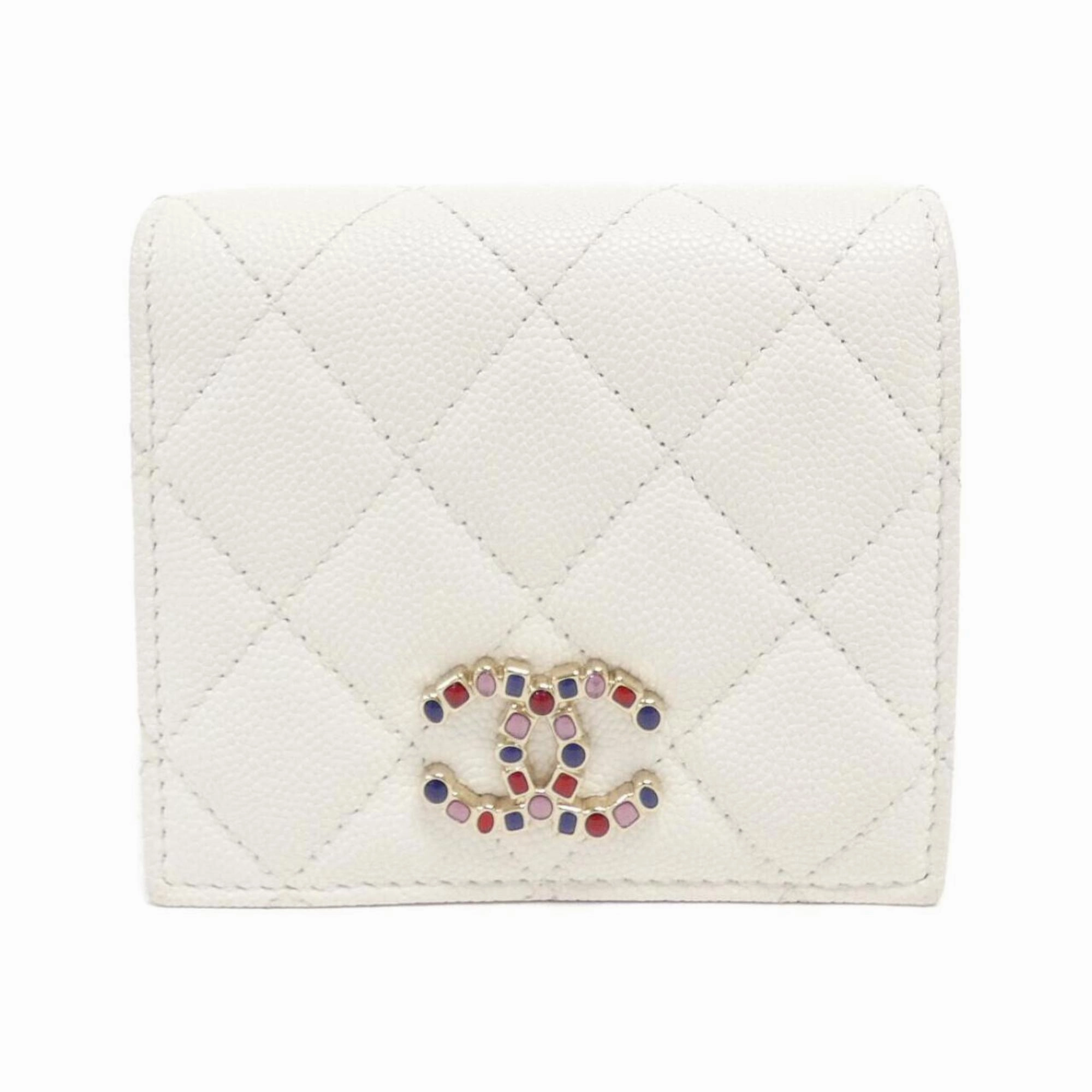 Chanel Caviar Leather Wallet (Bi-Fold) (Pre-Owned)