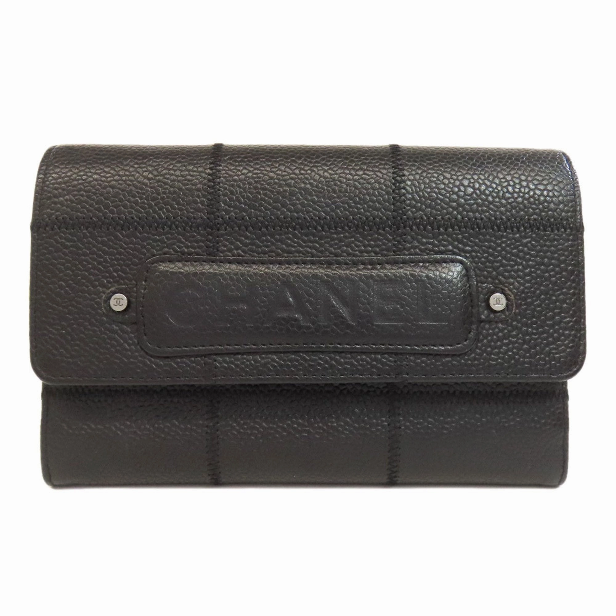 Chanel Chocolate Bar Leather Wallet (Bi-Fold) (Pre-Owned)