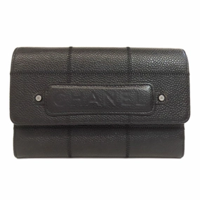 Chanel Chocolate Bar Leather Wallet (Bi-Fold) (Pre-Owned)