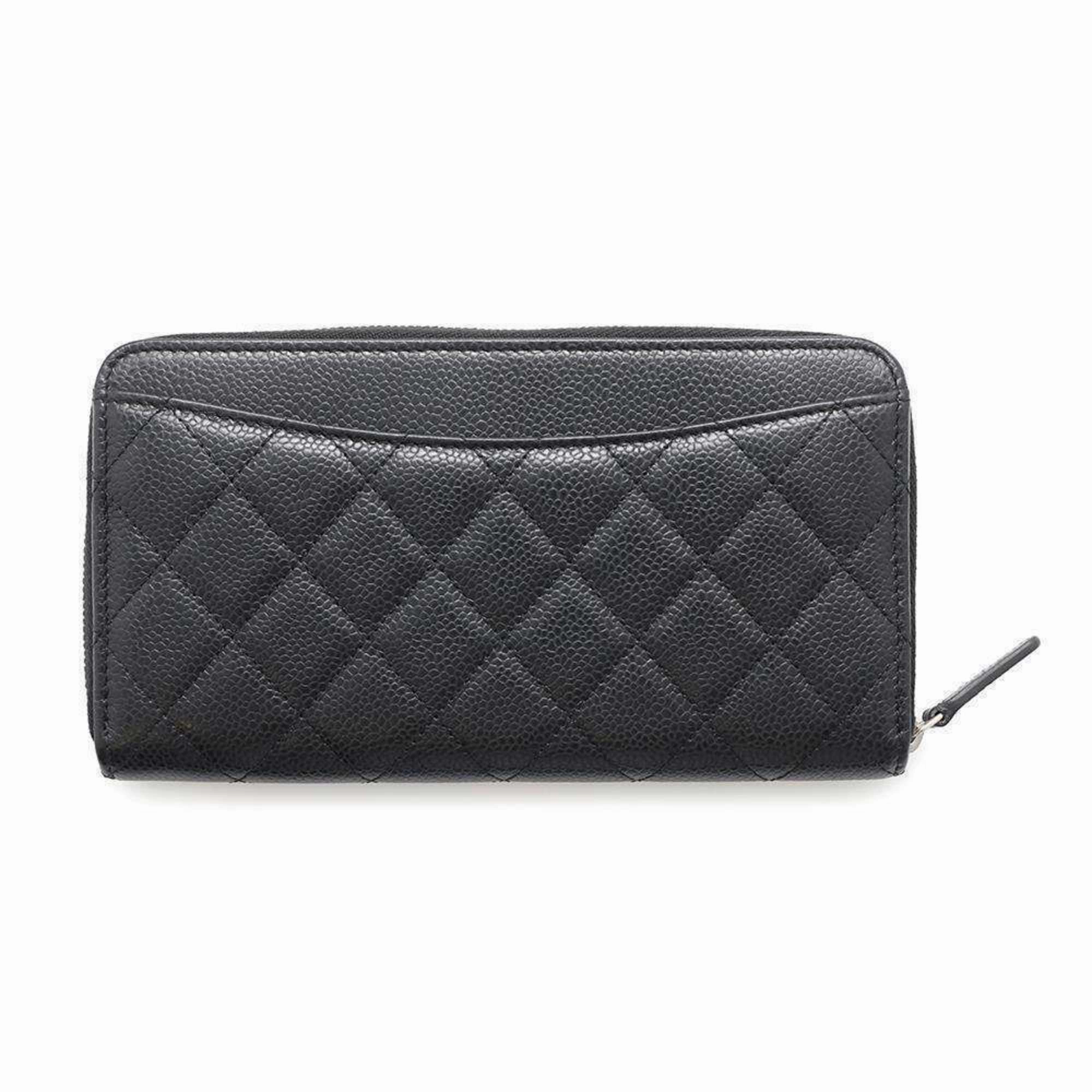 Chanel Grained Calfskin Long Wallet (Bi-Fold) (Pre-Owned)